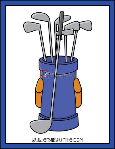 clip art - a set of golf clubs