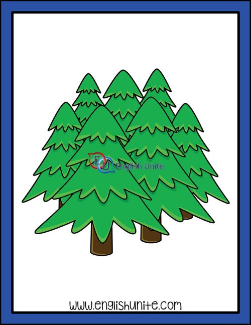 clip art - a forest of trees