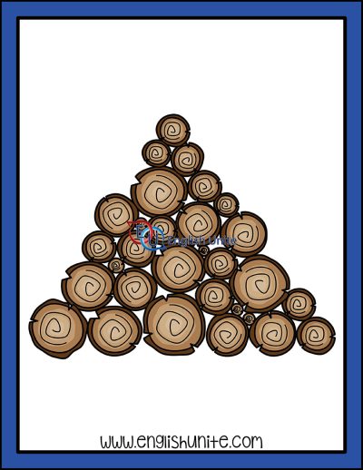clip art - a stack of wood