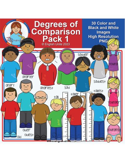 clip art - degrees of comparison pack 1