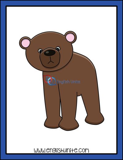 clip art - bear cub standing