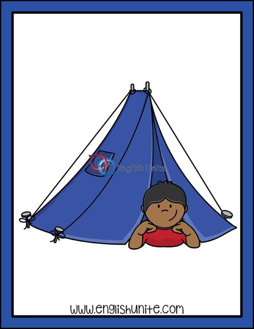 clip art - boy in tent 1