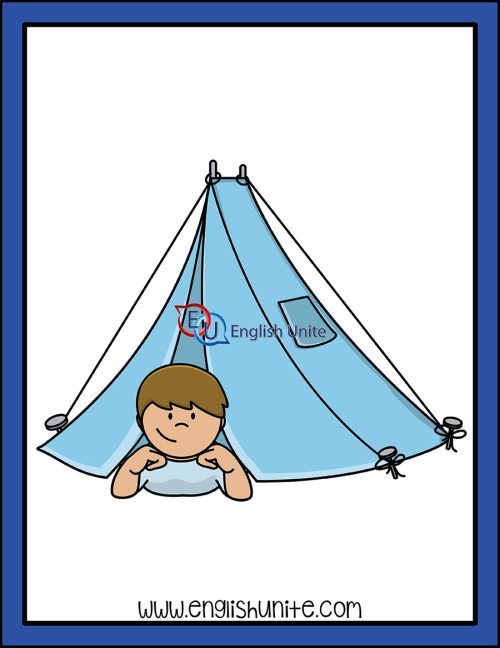 clip art - boy in tent 2
