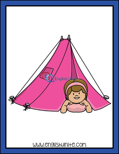 clip art - girl in tent 1