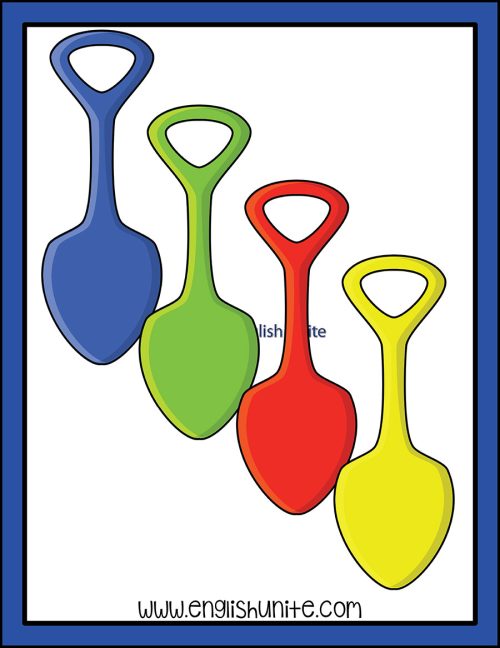 clip art - beach spades