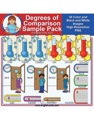 clip art - degree of comparison sample pack