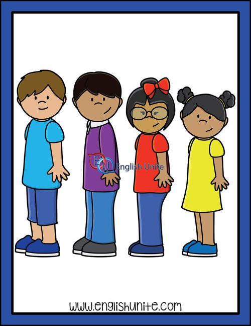 clip art - stand in a row