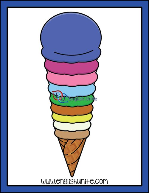 clip art - nine scoops of ice cream