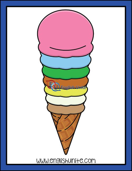 clip art - seven scoops of ice cream