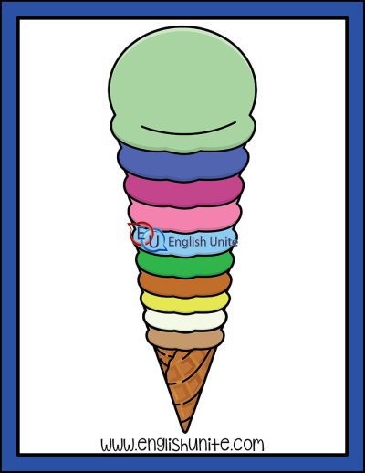 clip art - ten scoops of ice cream