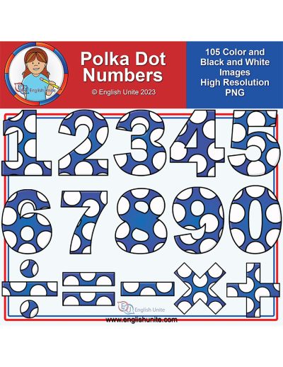 clip art - polka dot numbers