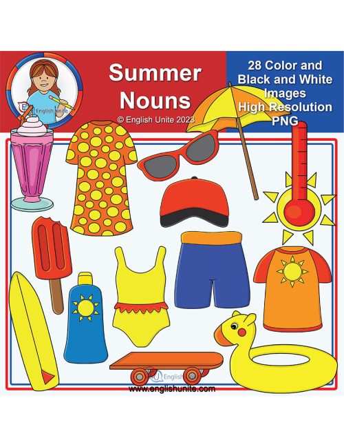 clip art - summer nouns
