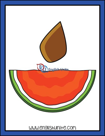 clip art - watermelon and seed
