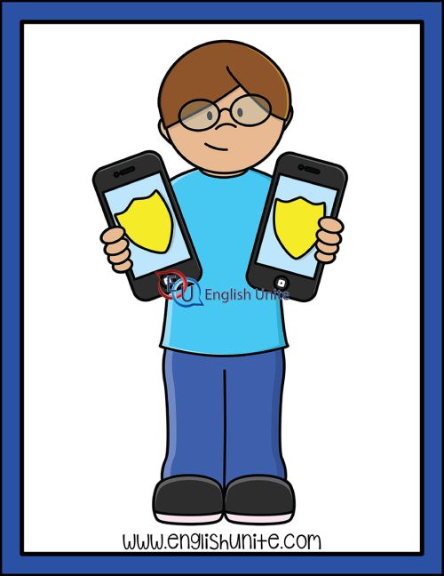 clip art - cell phone security