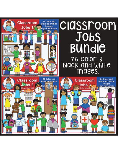 clip art - classroom jobs bundle