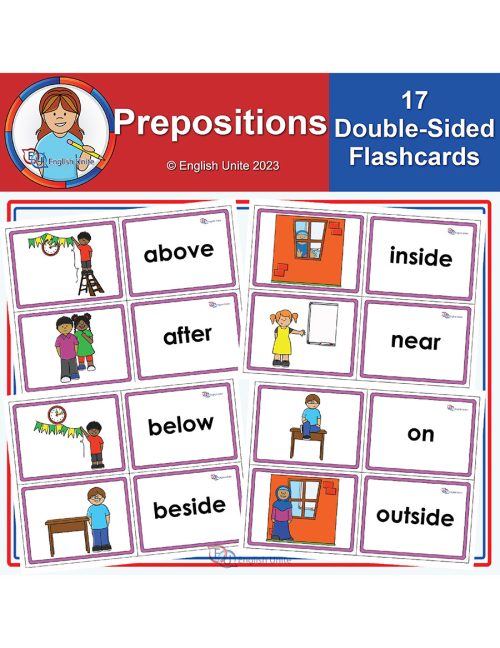 flashcards - school prepositions