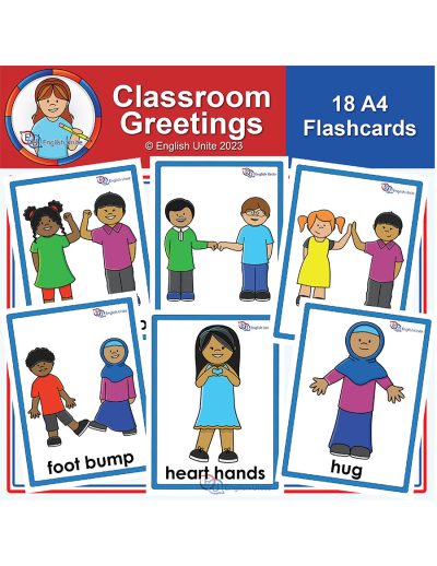 flashcards - classroom greetings A4 size