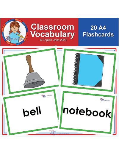 Flashcards - A4 classroom vocabulary