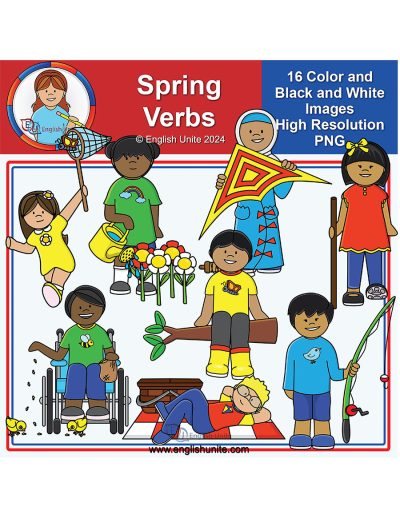 clip art - spring verbs
