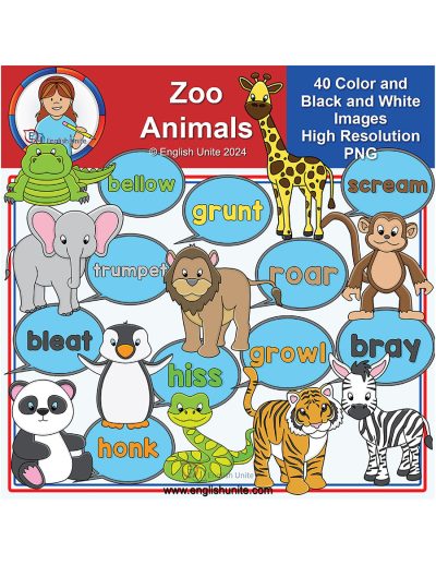 clip art - zoo animals