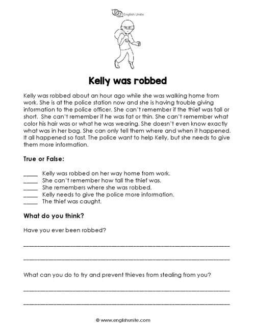 Short story - Kelly was robbed