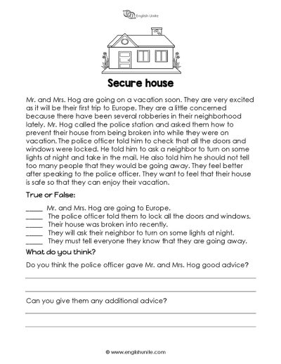 Short story - Secure house